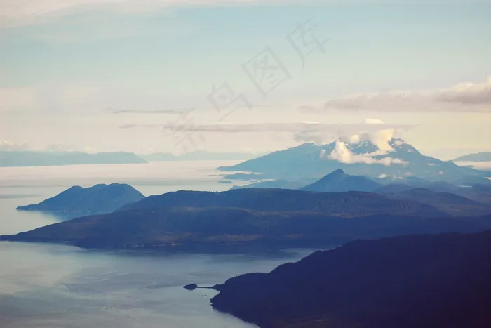 海岸，距离，天空，美国