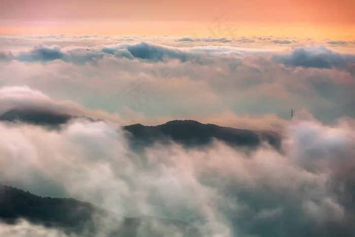 云，云，距离，高清壁纸，山，天空