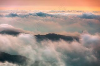 云，云，距离，高清壁纸，山，天空