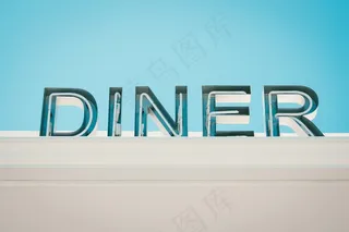 美国，晚餐，食品，餐厅，餐馆，标志，标牌，夏季，美国