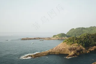 空中，气候，云，海岸，森林，薄雾，海洋，户外，岩石，海，滨，飞溅，树木，水，波浪，天气