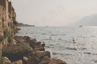 鸟类，船，Cc0，浮游物，高分辨率，山，户外，岩石，船舶，天空，股票照片，水