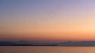 背景，美丽，黄昏，渐变，高清壁纸，山，自然，海洋，户外，柔和的色彩，剪影，天空，日落，水