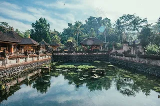 巴厘岛，印度教，和平，安静，天鸟，寺庙，水