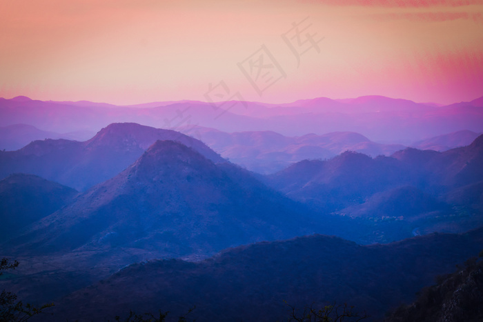 颜色，距离，高清壁纸，山，日出，日落