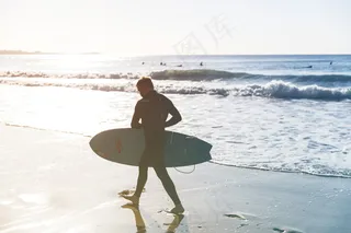海滩，海岸，之一，海洋，夏季