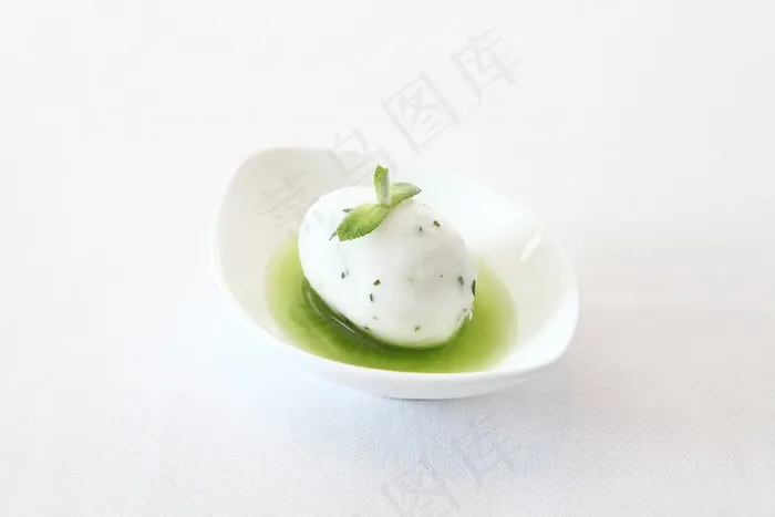 甜点，甜点，食品，冰淇淋，极小，极简主义者，薄荷，白
