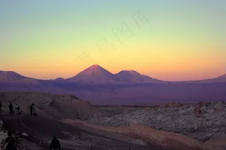 高清壁纸，山，日落