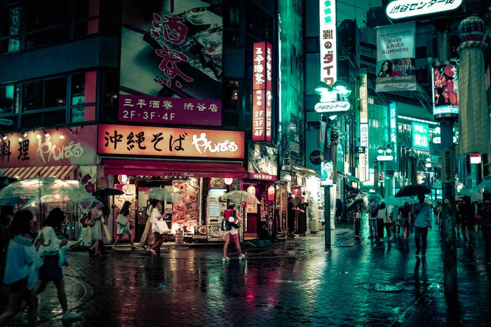 街道,建筑,都市夜景,游乐场,,日本