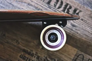 复古，滑板，溜冰者，街道，车轮