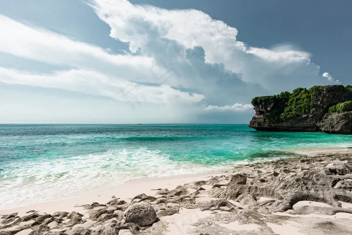 巴厘岛，海滩，清水，海，天空，夏季，冲浪