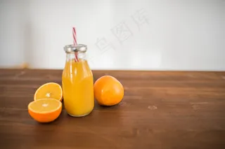 早餐，适合，水果，健康，果汁，柠檬，橙色，素食主义者