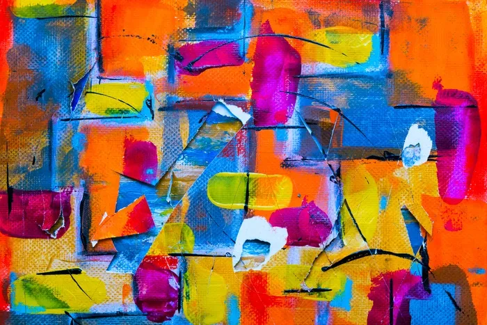 抽象，笔划，画布，多彩，创意，设计，高清壁纸，绘画
