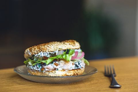 包子，咖啡厅，饮食，食品，健康，健康，卷，劳斯莱斯，沙拉，沙拉