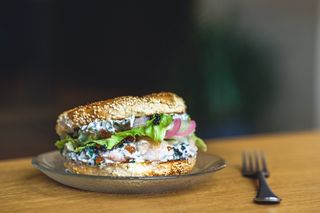 包子，咖啡厅，饮食，食品，健康，健康，卷，劳斯莱斯，沙拉，沙拉