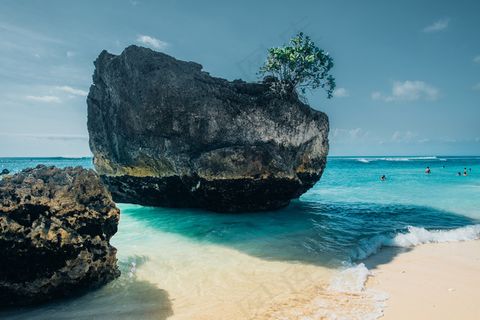 巴厘岛，海滩，沙，天空，夏季，阳光灿烂，阳光