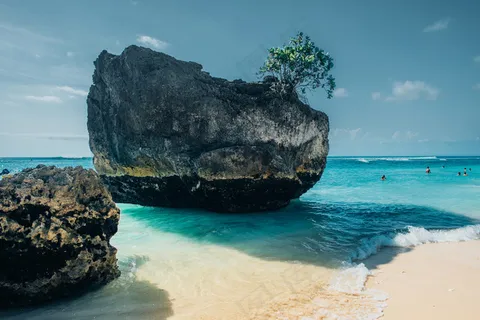 巴厘岛，海滩，沙，天空，夏季，阳光灿烂，阳光