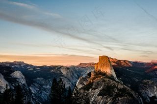 背景，背景，蓝蓝的天空，冷，山，高峰，雪，日落，冬季