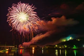 烟花，晚上，聚会