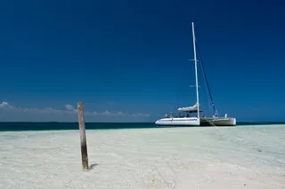 海滩，船，海岸，古巴，假日，海洋，海，夏季，度假