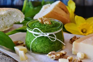 食品，绿色，香蒜酱