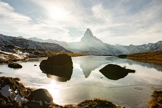 阿尔卑斯山，云，湖，马特宏峰，山，反射，瑞士，瑞士