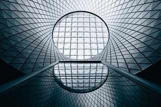 高级，建筑，城市，几何，玻璃，工业，现代，单色，模式，反射，结构，城市，Windows