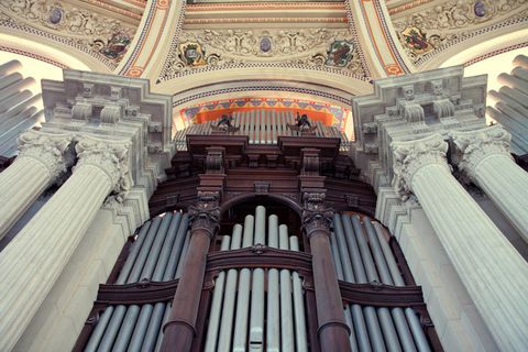 建筑,管风琴,圣彼得宝座,藻井,商场,巴塞罗纳