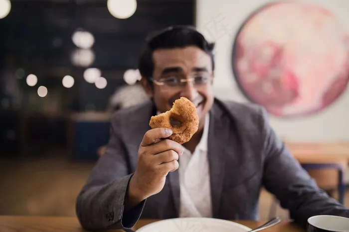 美味，甜点，晚餐，食品，快乐，喜悦，男性，之一，人，人，餐厅，西装，治疗