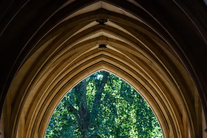 摘要，拱门，牌楼，建筑，城市，设计，外墙，华丽，路径，模式，走道