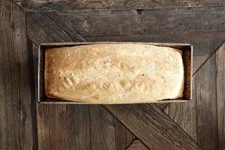 面包，面包，厨房，架空，桌子，木头