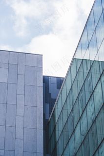 体系结构，建筑，业务，云，白天，市中心，外墙，玻璃，现代，观点，反射，天空，结构，城市，Windows