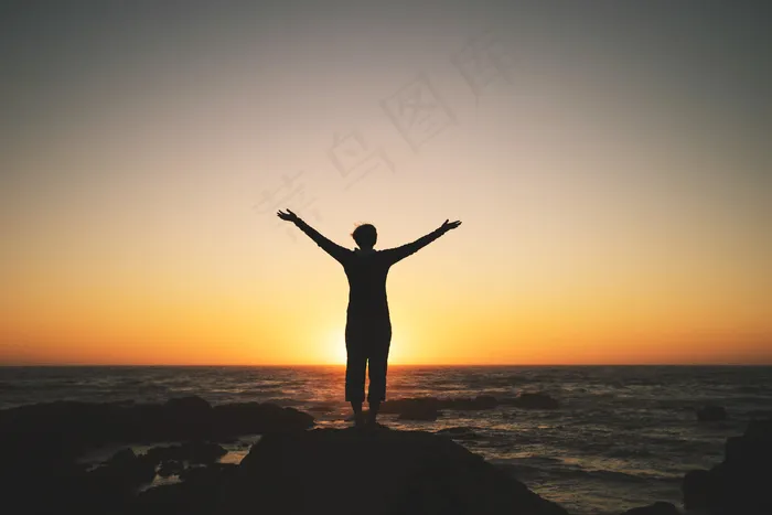 冒险，海岸，健康，假日，夏季，日落，度假