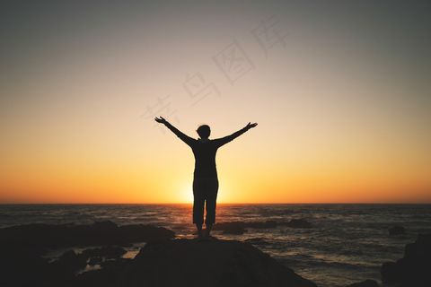 冒险，海岸，健康，假日，夏季，日落，度假