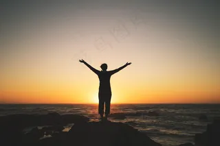 冒险，海岸，健康，假日，夏季，日落，度假