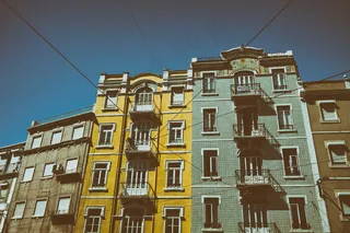 蓝色，建筑物，颜色，里斯本，葡萄牙，天空