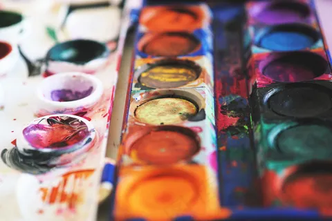 艺术家，多彩，色彩，色彩，创意，创造力，绘画，绘画