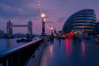 建筑，伦敦，日落