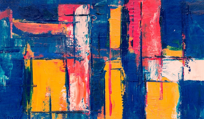 压克力，艺术家，画笔，笔划，画布，特写，创意，设计，绘画