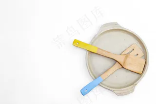 背景，烘烤，碗，烹饪，副本空间，菜，家庭，隔离，厨房，厨具，锅，板，小铲，木