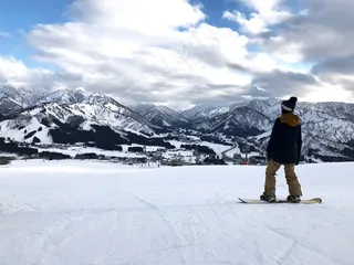 冒险，男孩，假日，男性，之一，山，雪，滑雪板，游览，跋涉，假期，航程