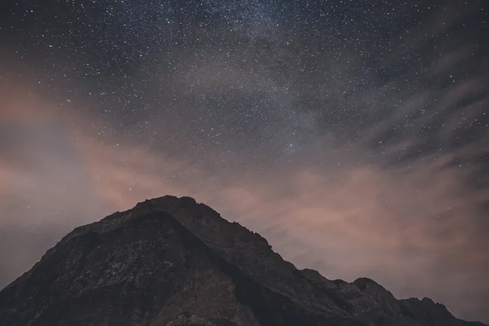 背景，背景，高清壁纸，山，夜，天空，星星，野生