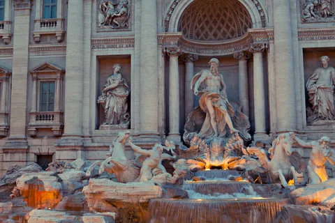 许愿池,建筑,圣彼得宝座,木雕,宗教祭坛,意大利