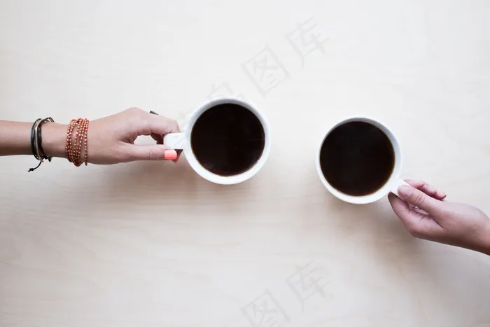 咖啡，朋友，手，手