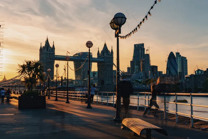 桥梁,建筑,江河,城市街道,天空,伦敦