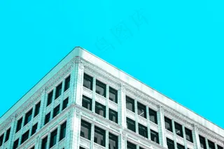 蓝色，建筑，最小，天空