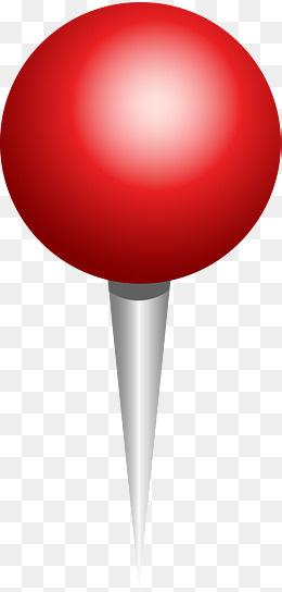 红色圆形地标箭头图,免抠元素