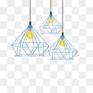 扁平风格漂亮吊灯,免抠元素