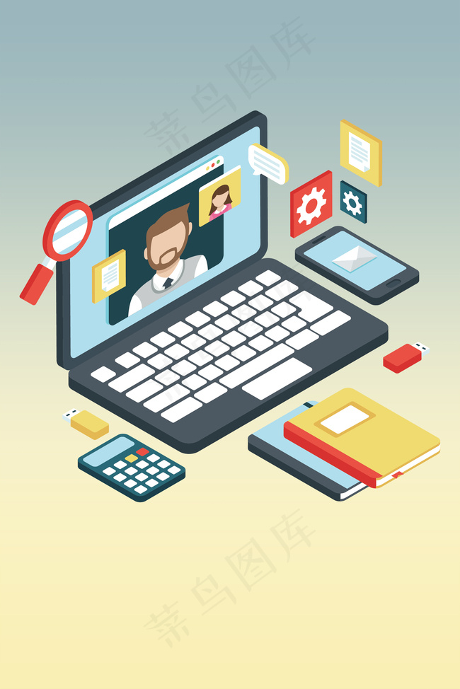 2.5D素材效果图背景图片素材