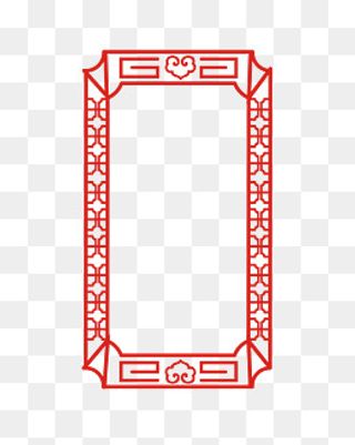 矢量手绘中国风边框,免抠元素